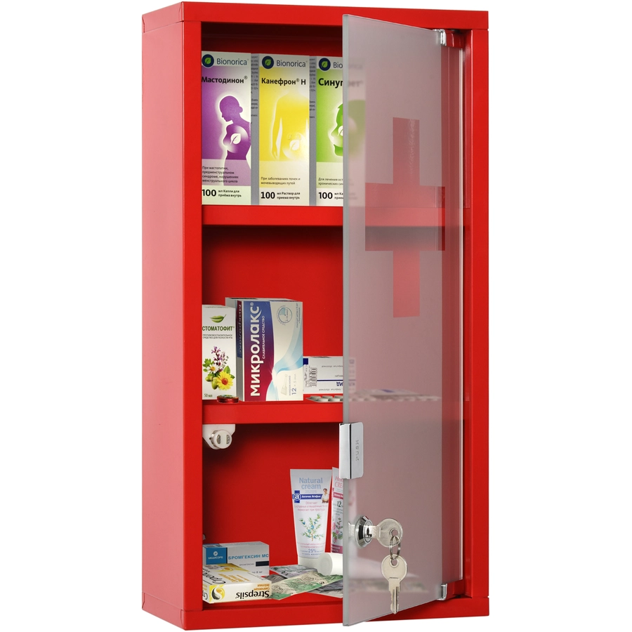 kleankin Medizinschrank rot