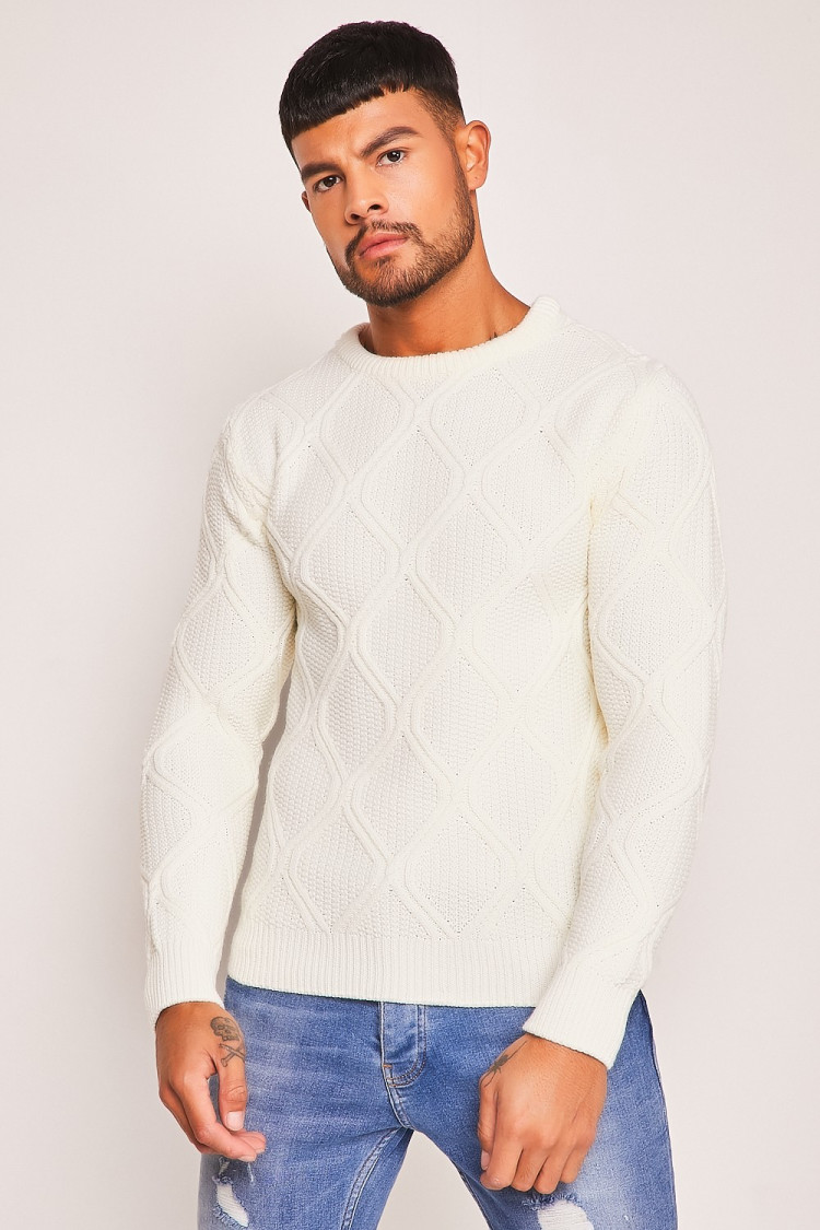 Pull en maille blanc