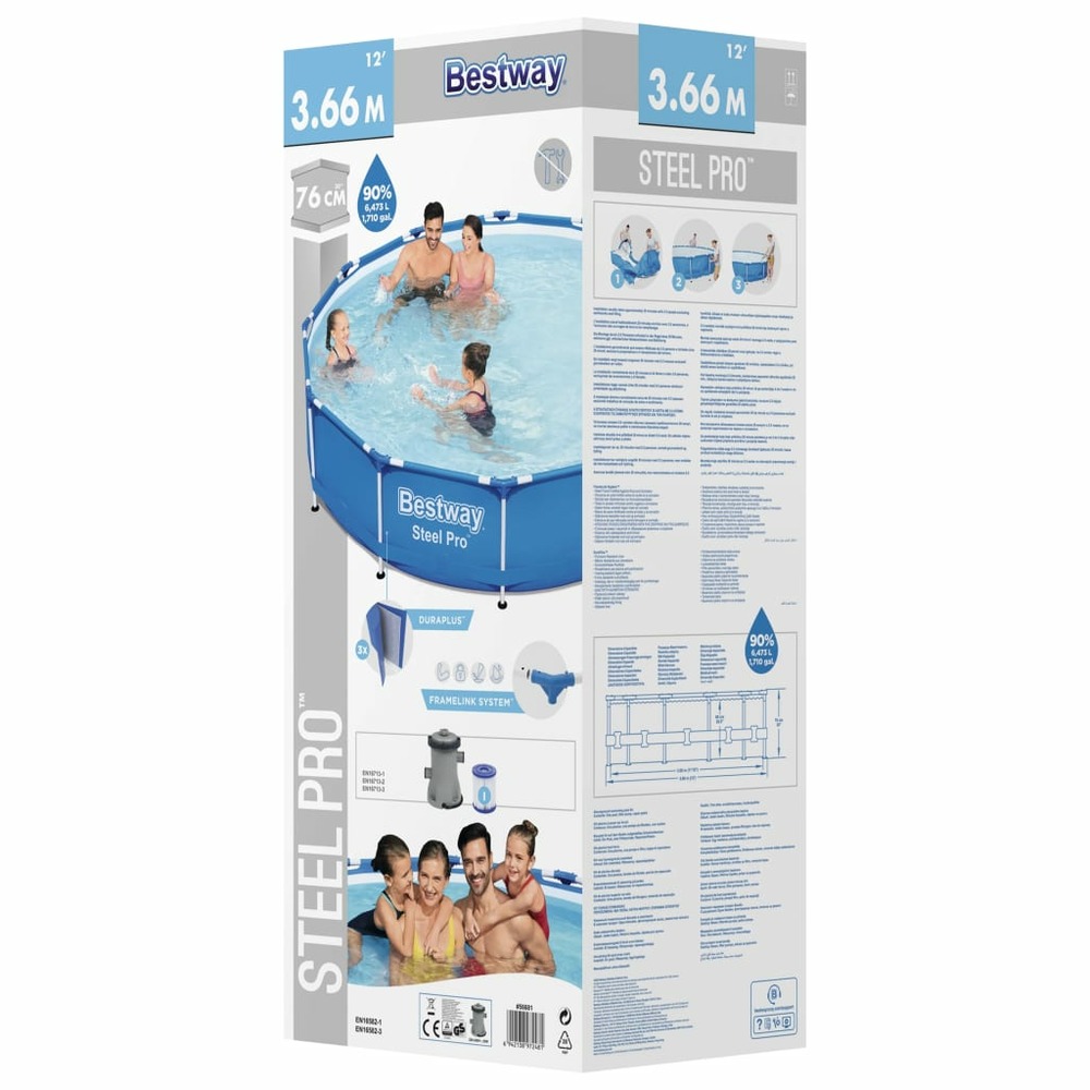 Piscine à cadre steel pro 366x76 cm