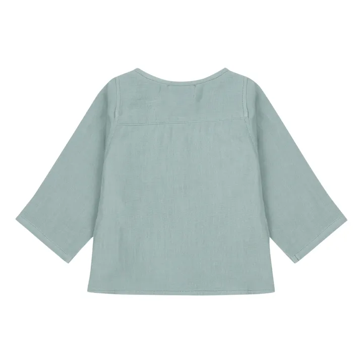 La Petite Collection Exclusivité La Petite Collection x Smallable - Kurta Gaze de Coton | Bleu Vert