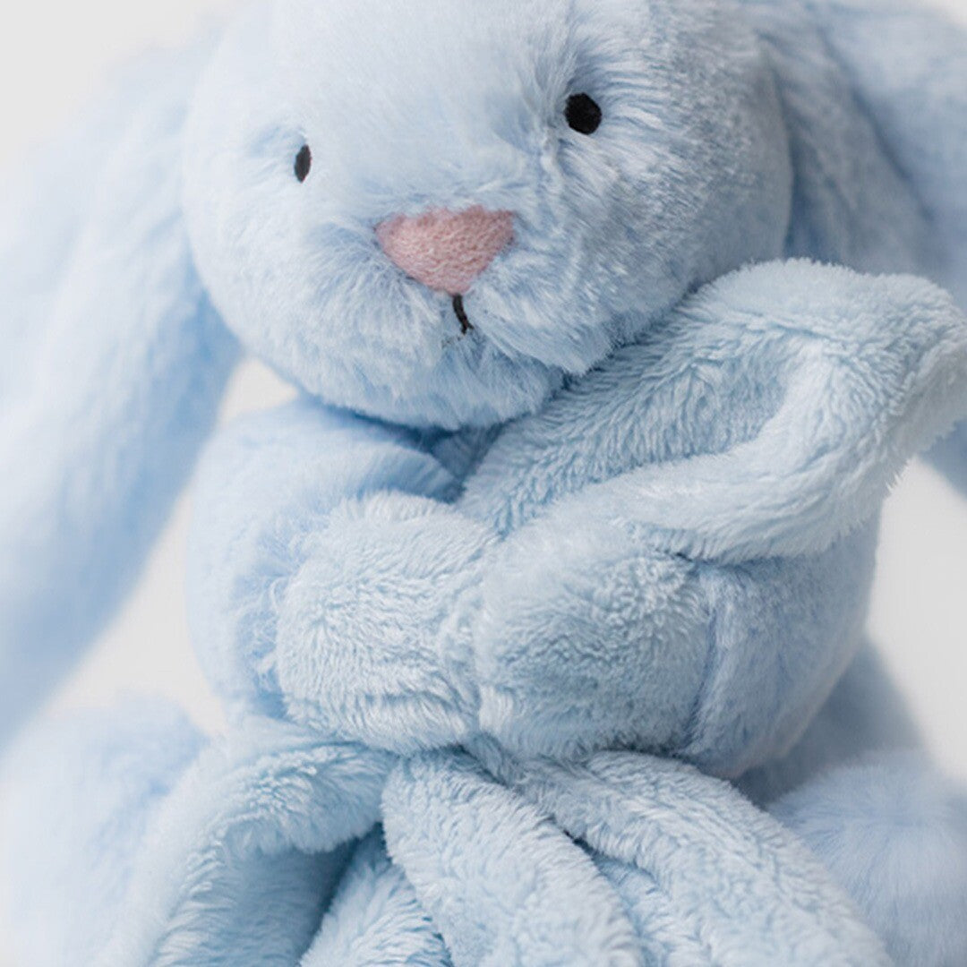 Jellycat knuffeldoek bashful blue konijn - 34 cm