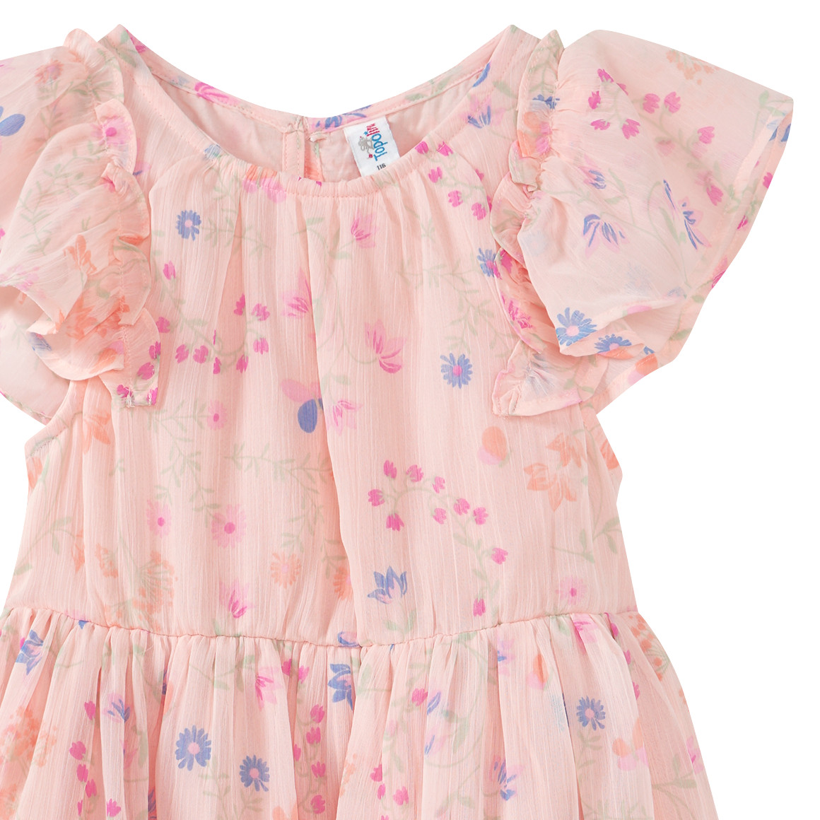 Topolino Mädchen Kleid mit Blumen-Print apricot
