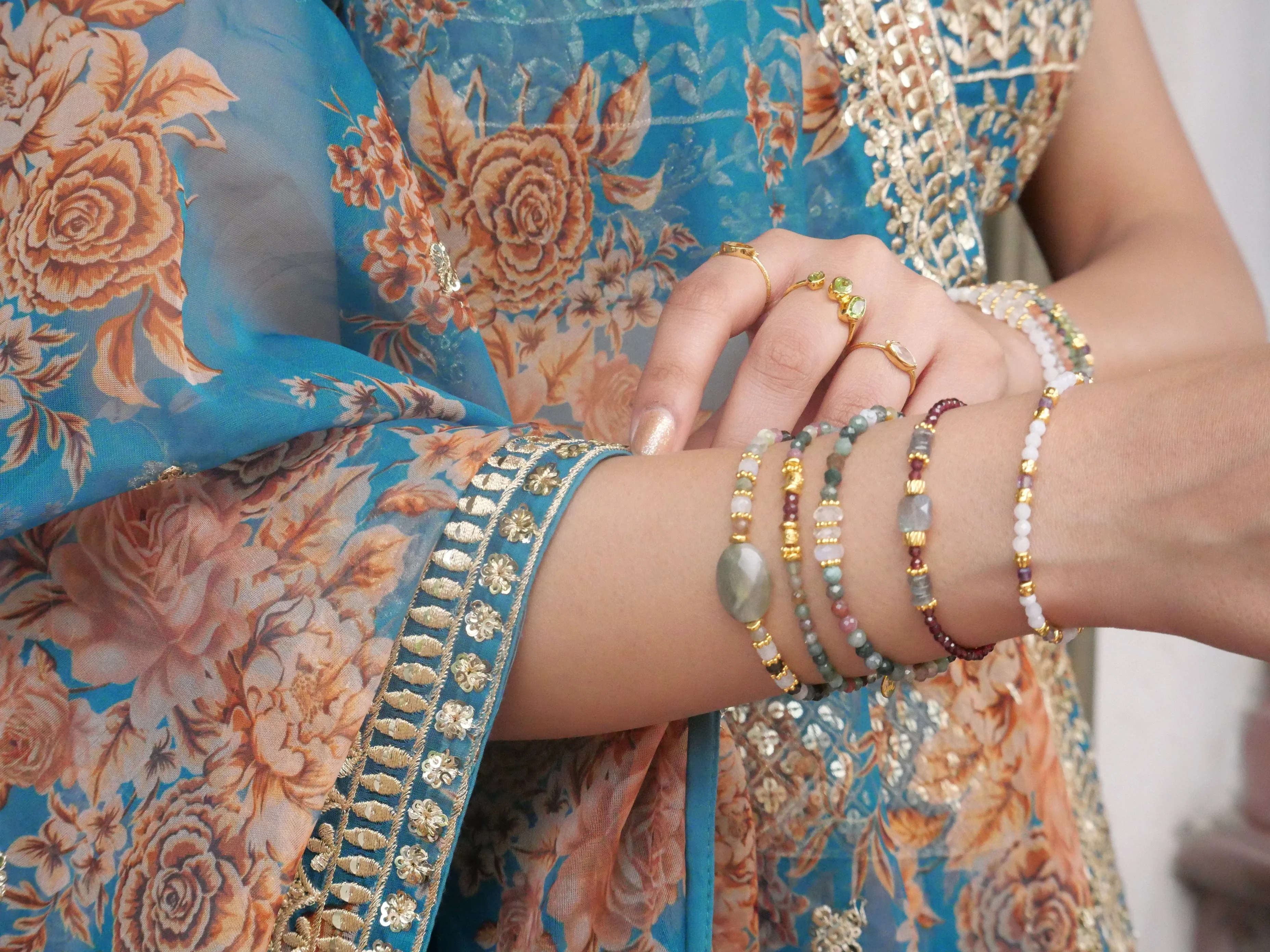 PRIYANKA - Bracelet labradorite | Bleu