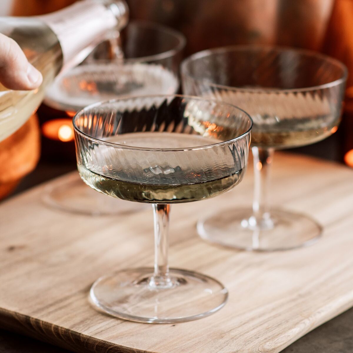 RAW Unique Swirl champagneglass 25 cl, grå