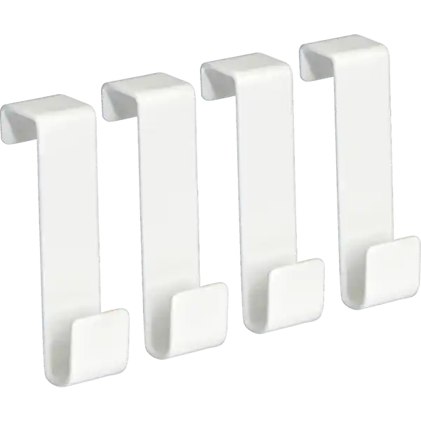 4er-Set Türhaken weiß