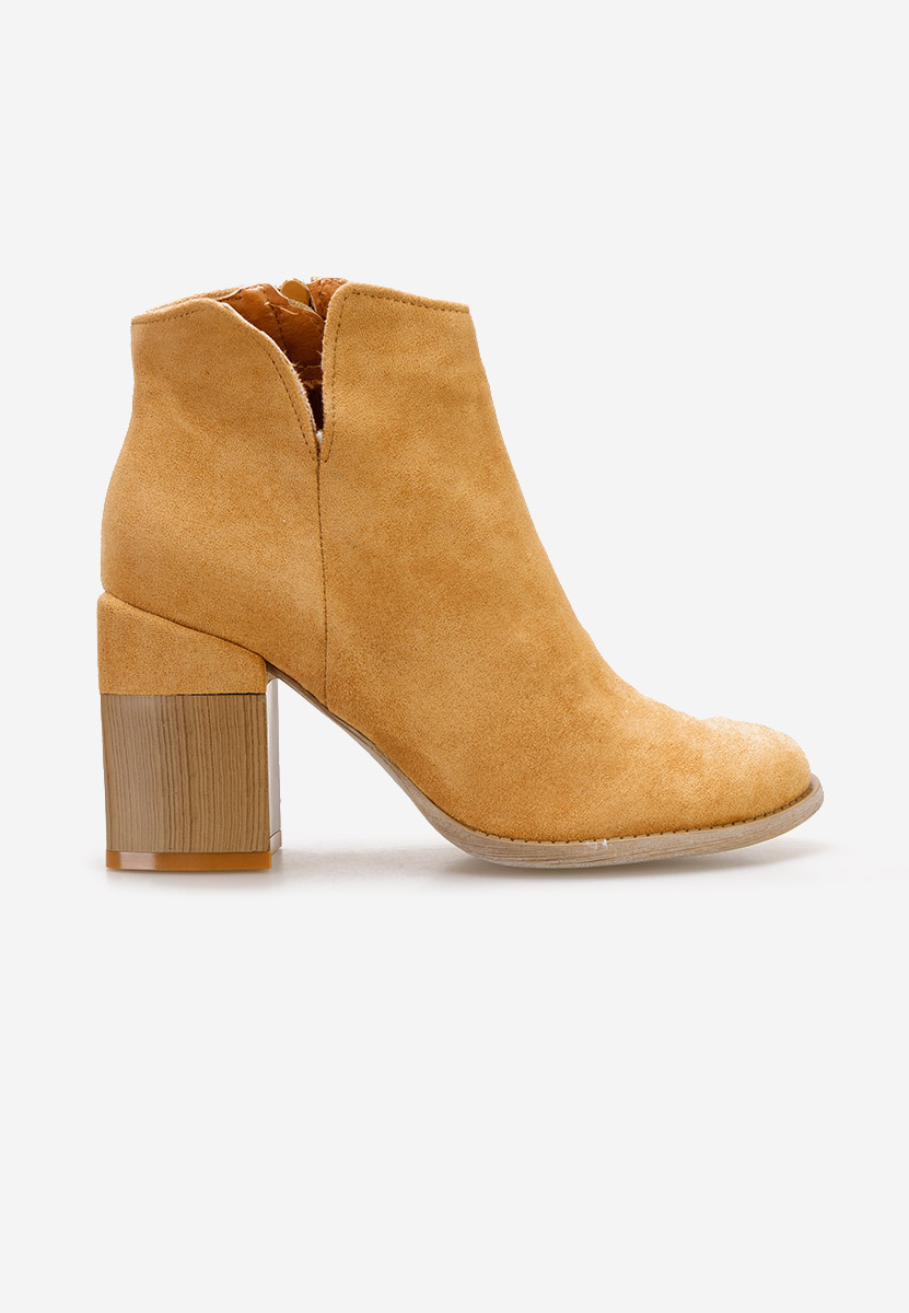 Bottines à gros talon bruns Paletia