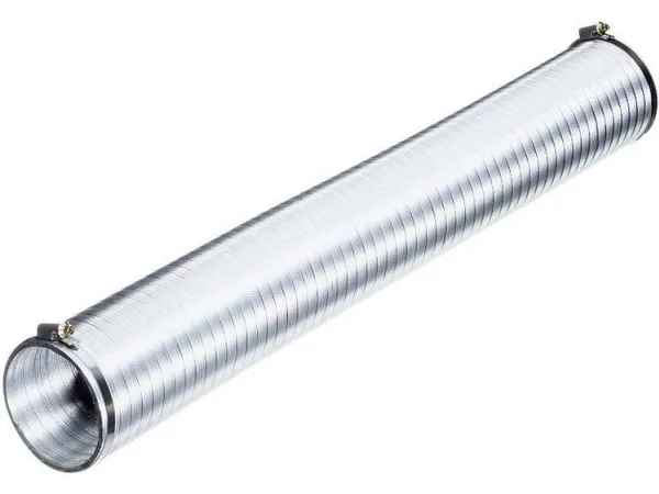 Wallair N51808 Fleksibelt ventilationsrør Aluminium (Ø x L) 10 cm x 2.5 m Sølv