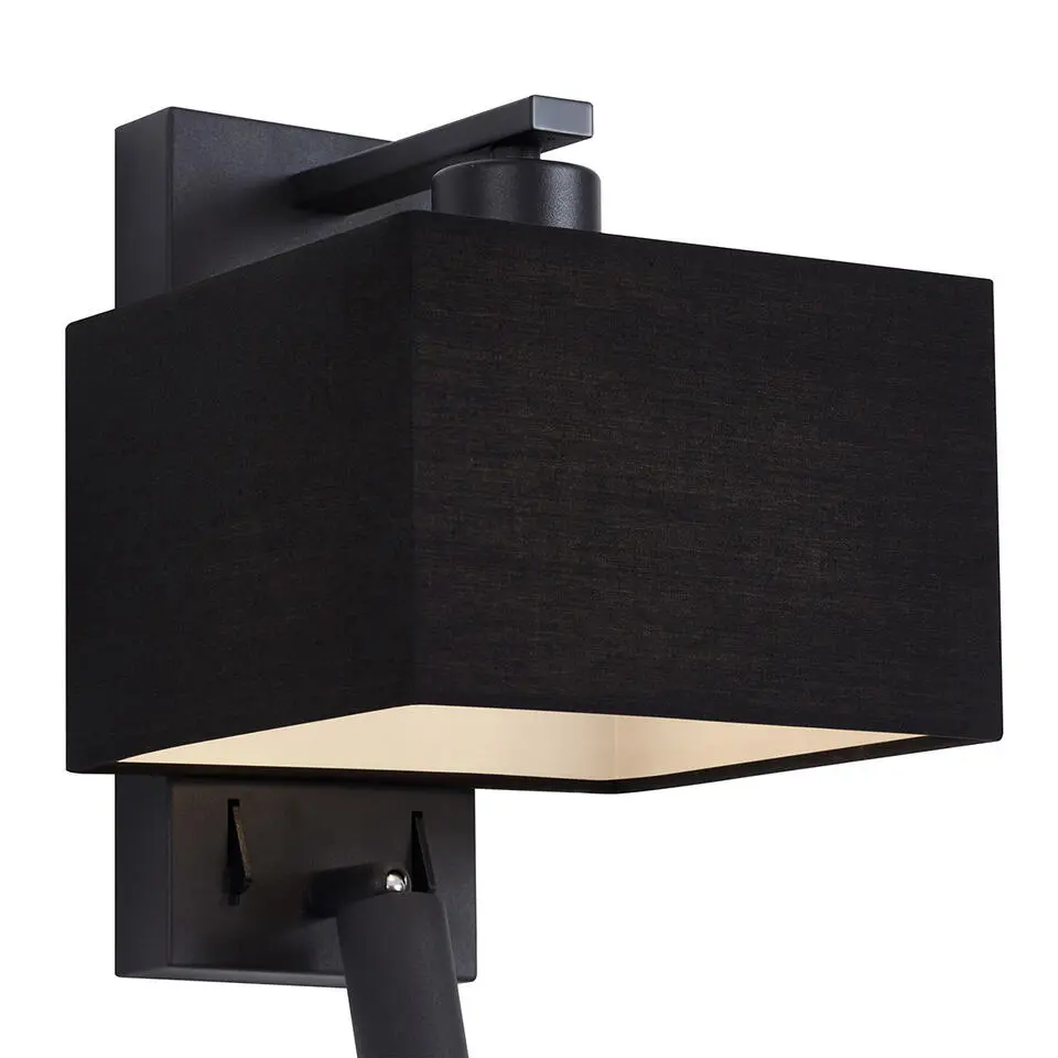 Qazqa wandlampen puglia zwart e27