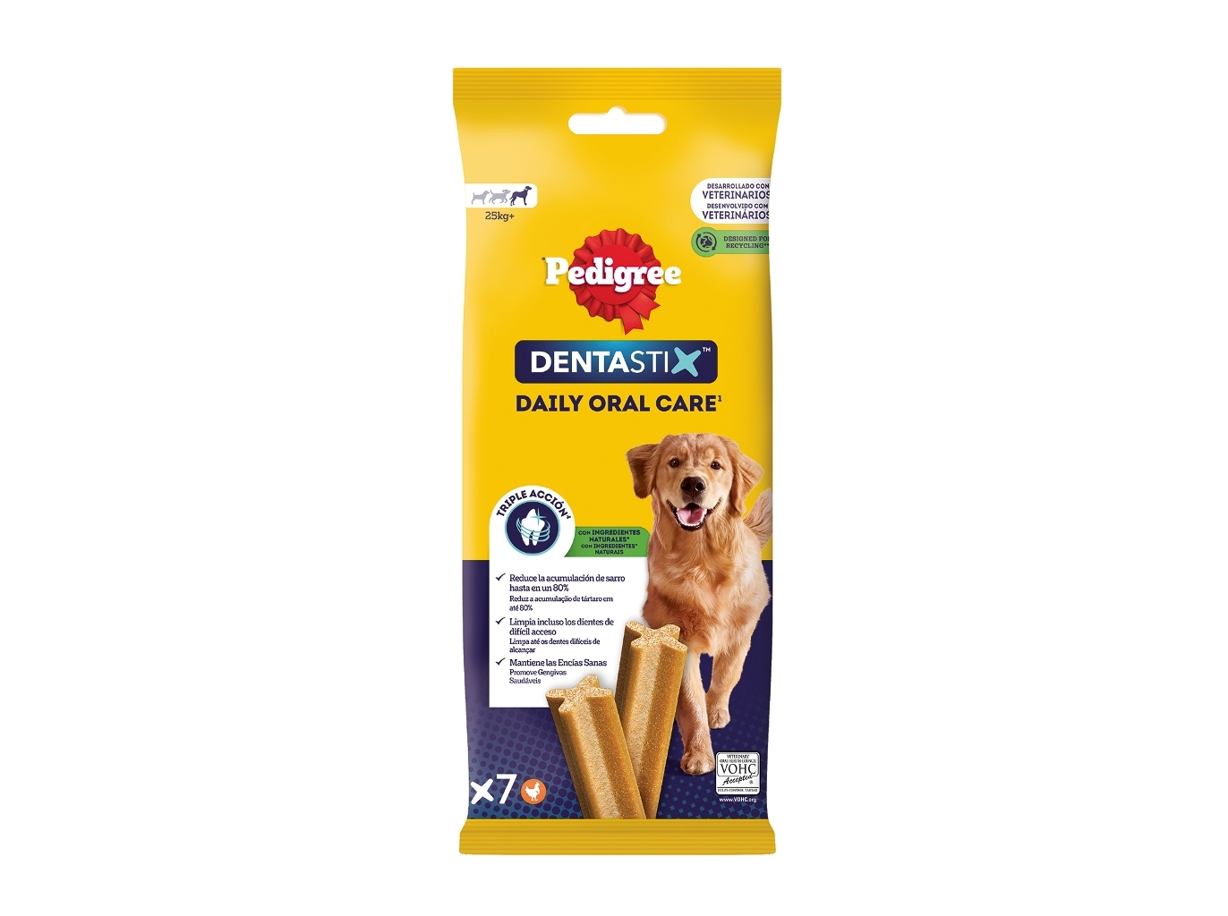 SNACKS PARA CÃO DENTASTIX PEDIGREE RAÇA GRANDE 270G 7 UNIDADES
