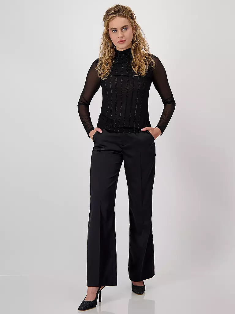 MONARI Langarmshirt schwarz