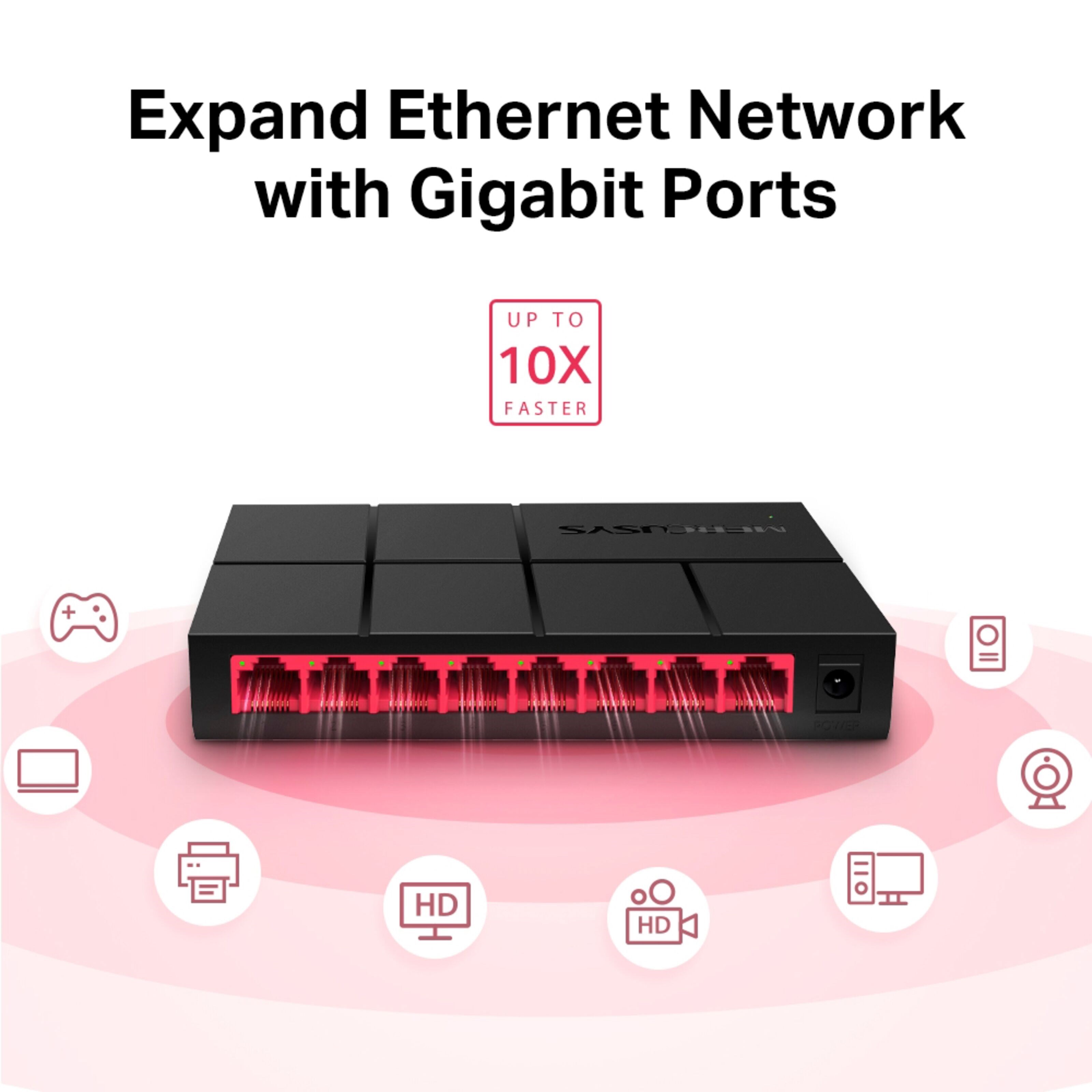 Mercusys Gigabitswitch 8 porter