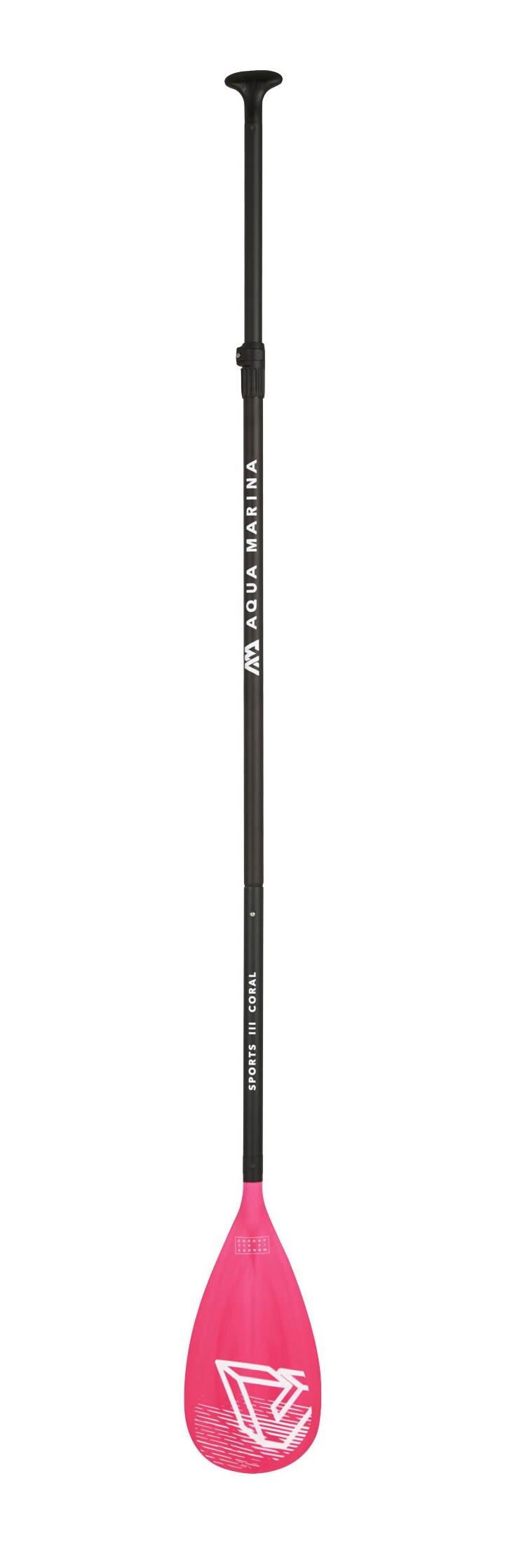 Aqua Marina SPORTS III CORAL Stand Up Board , SUP-Paddle Aluminium 3-teiliges Paddel verstellbar