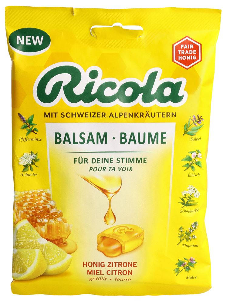 Ricola Balsam gefüllt<br>68 g, Beutel, Honig Zitrone mit Zucker