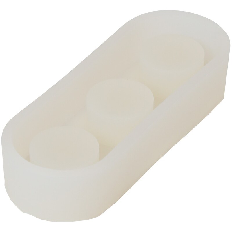 I AM CREATIVE Silikon Giessform Teelicht, oval, weiss