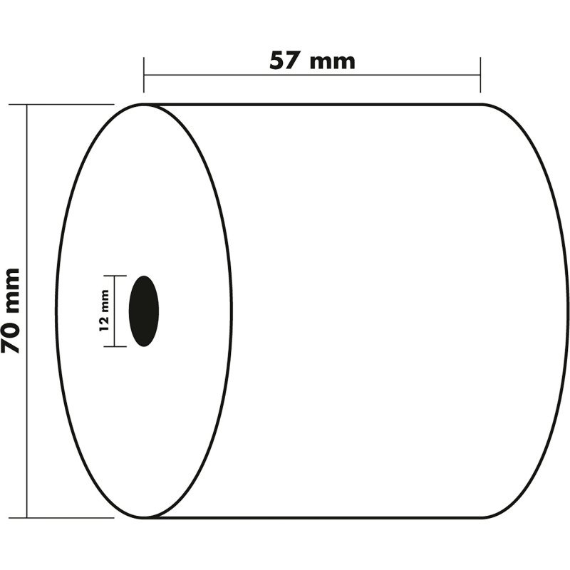 Bobines Caisses, Calculatrices Exacompta 5770120V - l 57 mm x L 44 m, Ø 70 mm - 1 pli(s) - paquet de 10