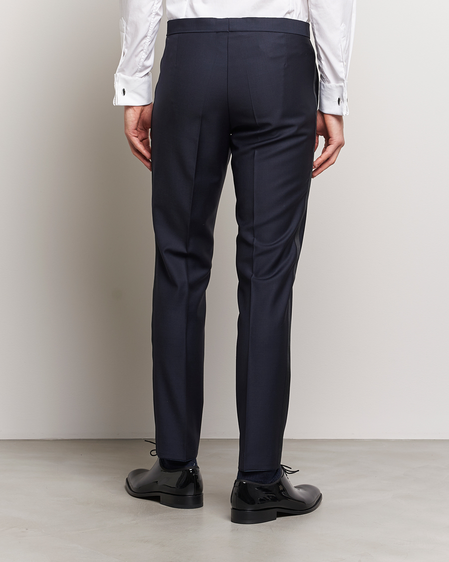 Oscar Jacobson Frampton Wool Tuxedo Suit Navy