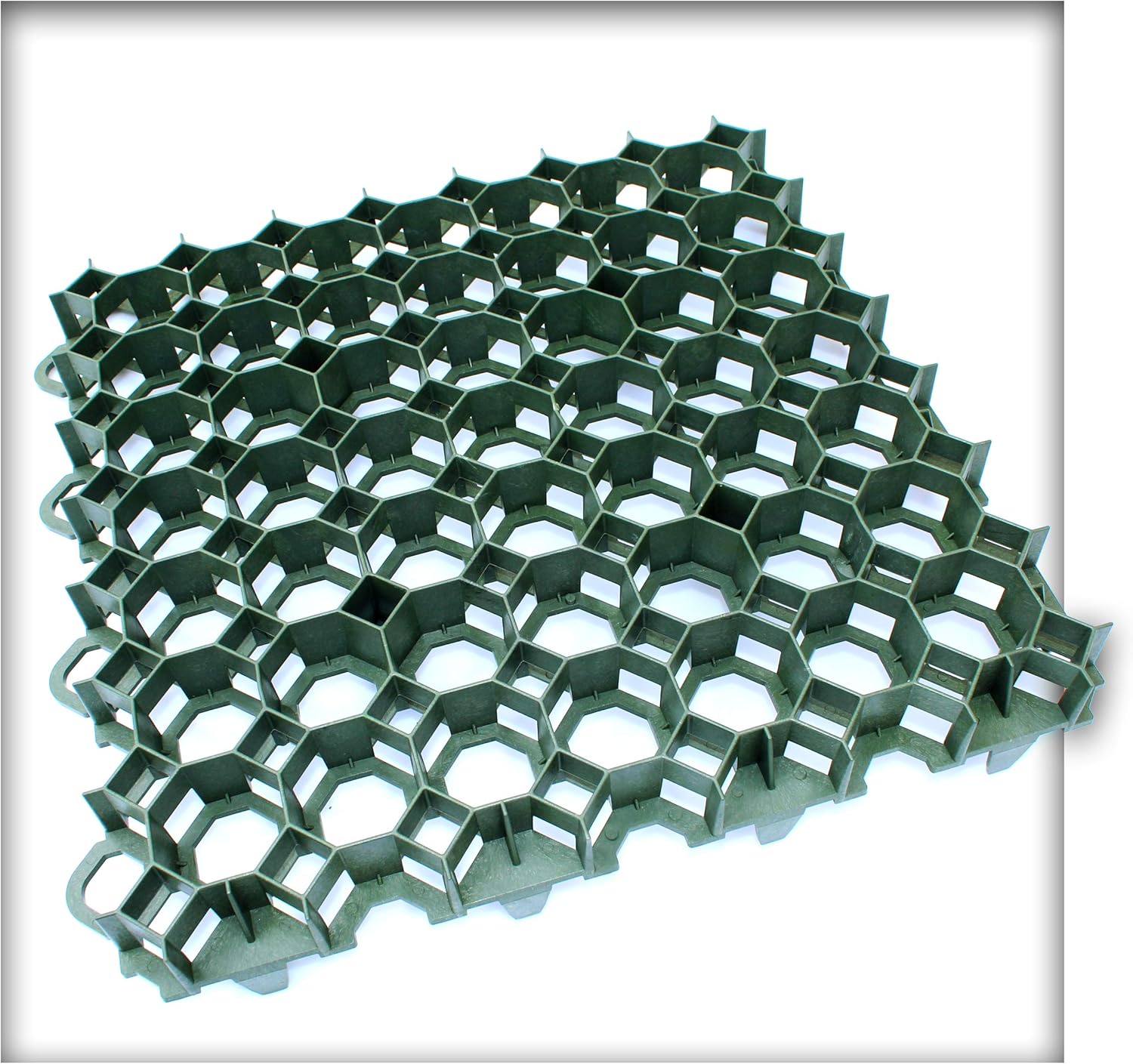 50 Stück Rasengitter 49,2 x 49,2 x 3,7 cm Grün Rasengitterplatten Rasenwaben Rasenmatten mit Bodenkreuzen Bodenwaben