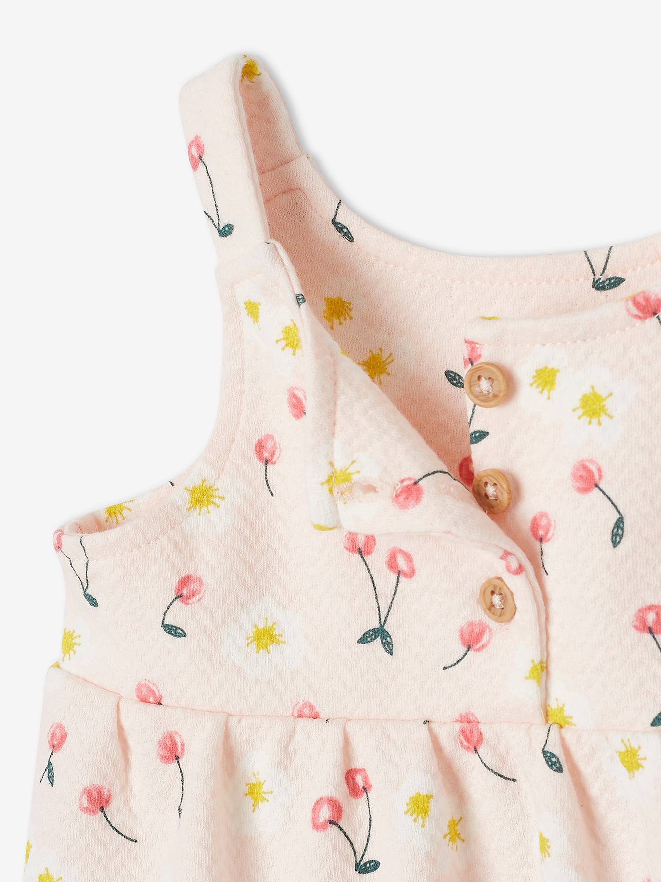 Vestido sem mangas para bebê na cor cru