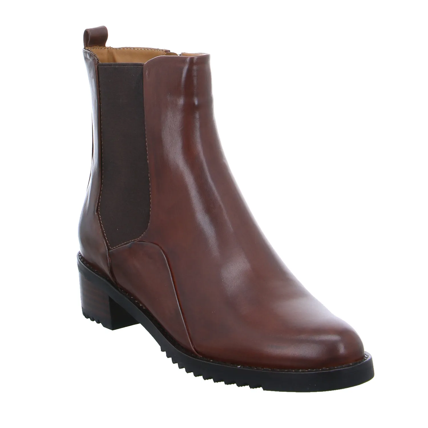 EVERYBODY Stiefelette Braun Leder