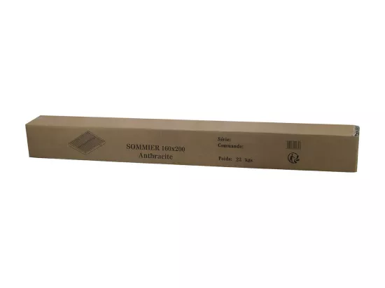 TAPIKIT - Sommier Tapissier Démontable 160x200cm 2x20 Lattes Anthracite