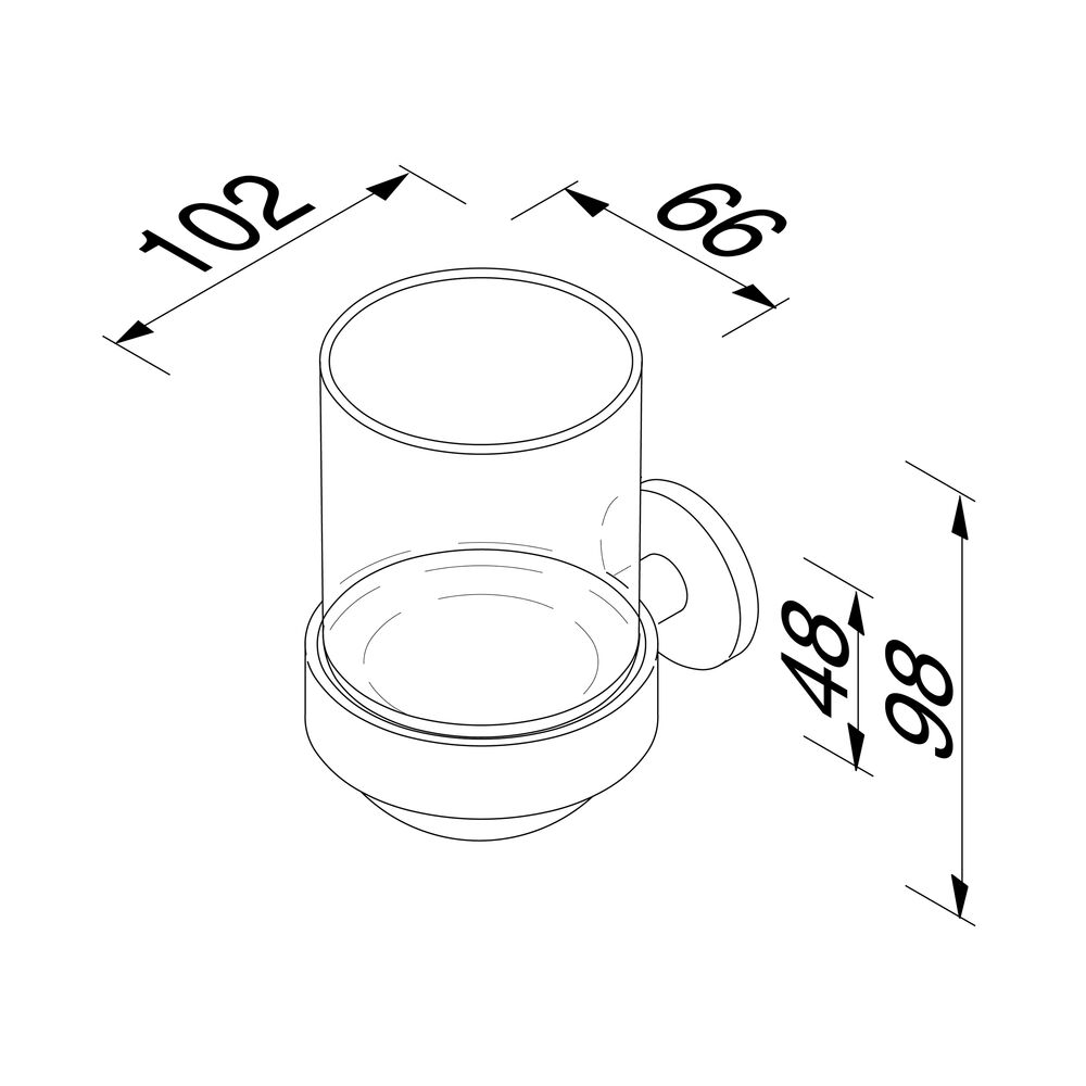 Geesa Nemox glashouder met glas koper