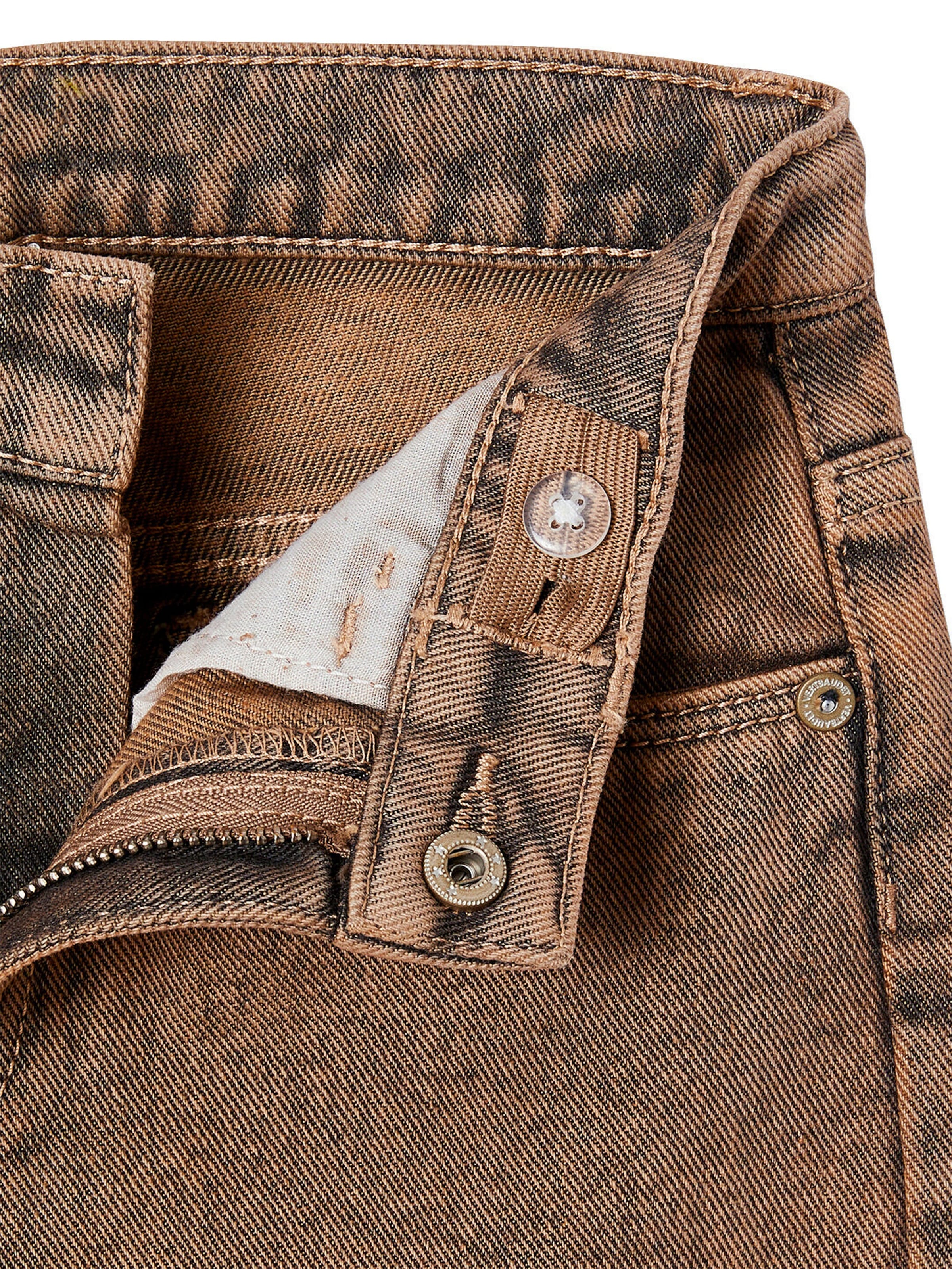 Vertbaudet Mädchen Mom-Jeans mit hohem Bund, Bundweite verstellbar cappuccino