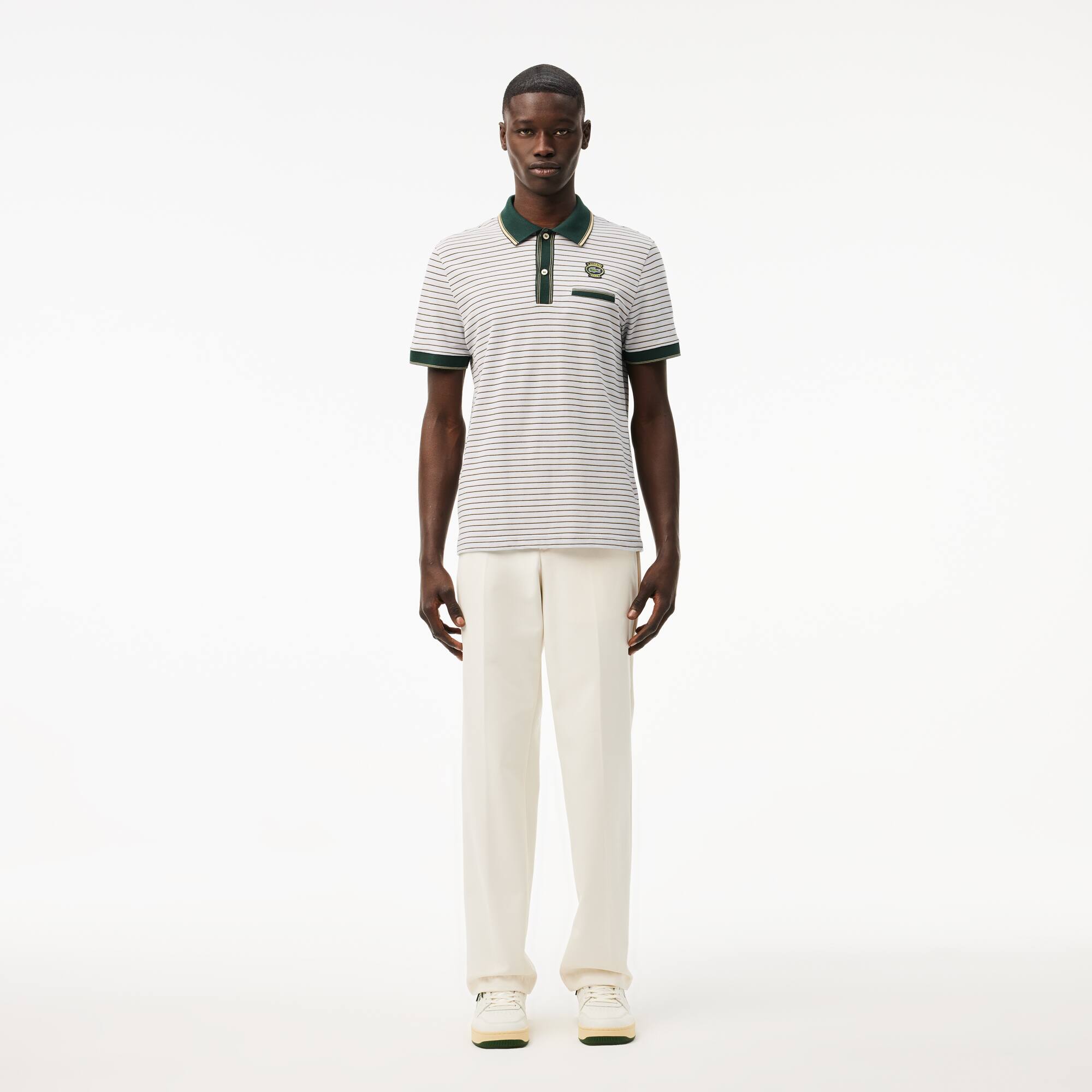 Anzughose mit Aufnäher aus Polyviskose Hosen & Shorts - Weiss - Lacoste - Herren