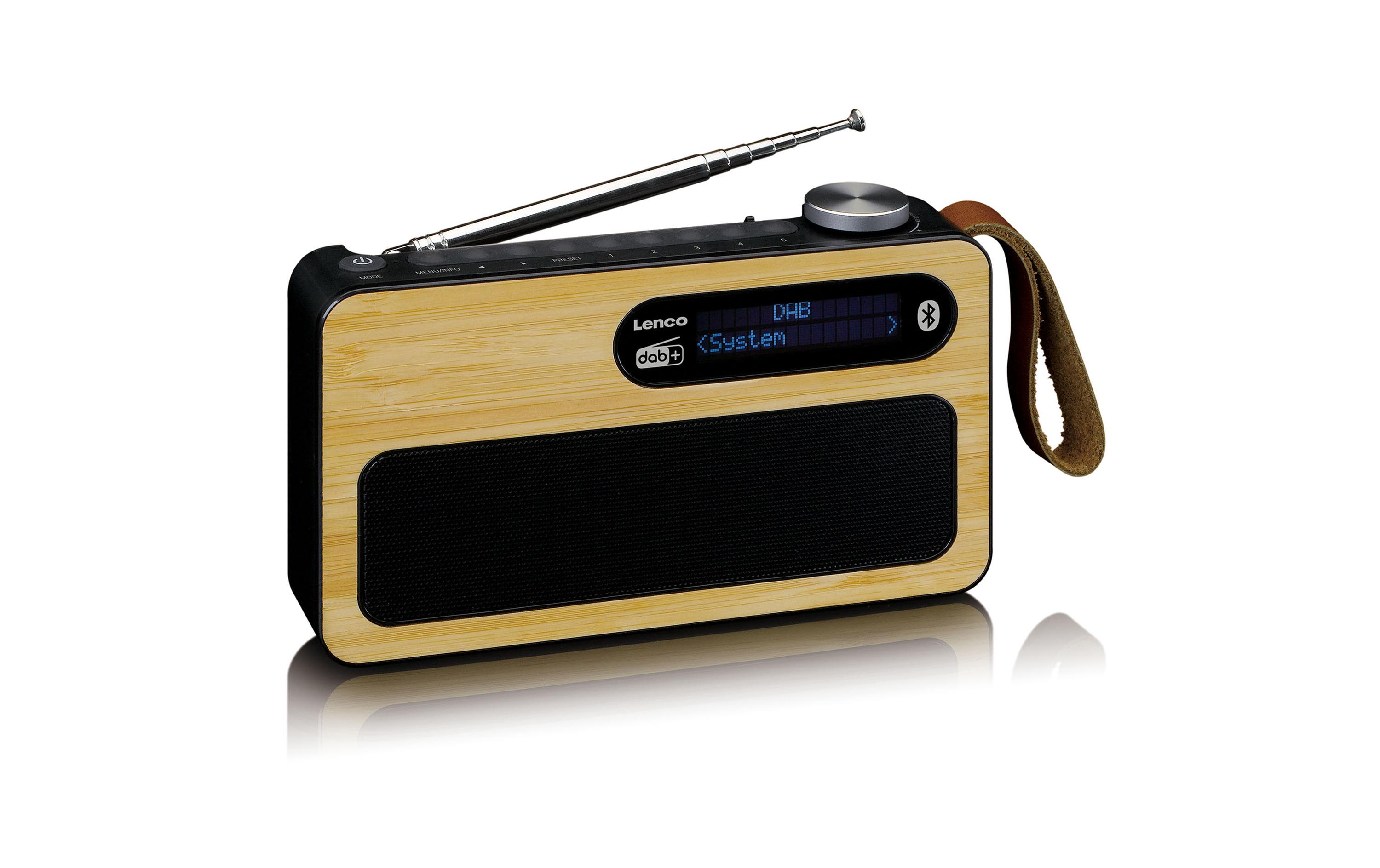 DAB+ Radio PDR-040 Bambus/SchwarzPortabler DAB+ / FM-Radio mit Akkubetrieb und Bluetooth