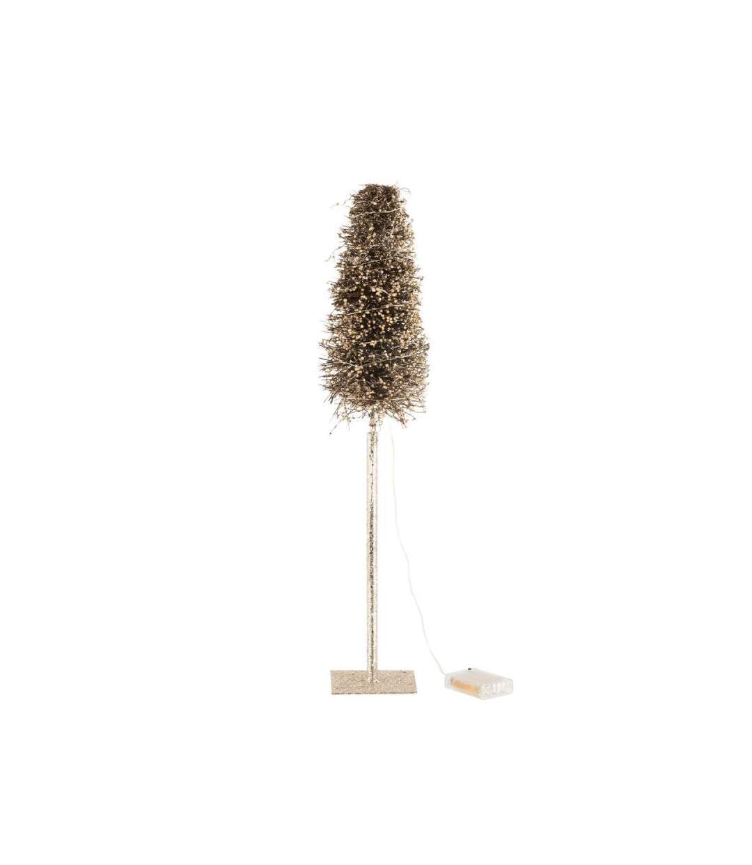 Paris Prix - Statuette Déco Led arbre De Noël Givre 58cm Marron