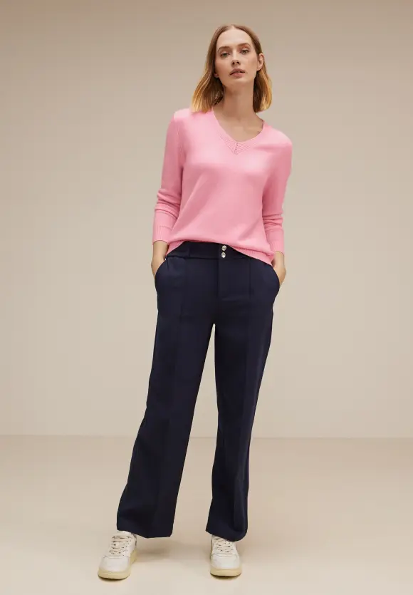 V-Neck Pullover - soft legend rose