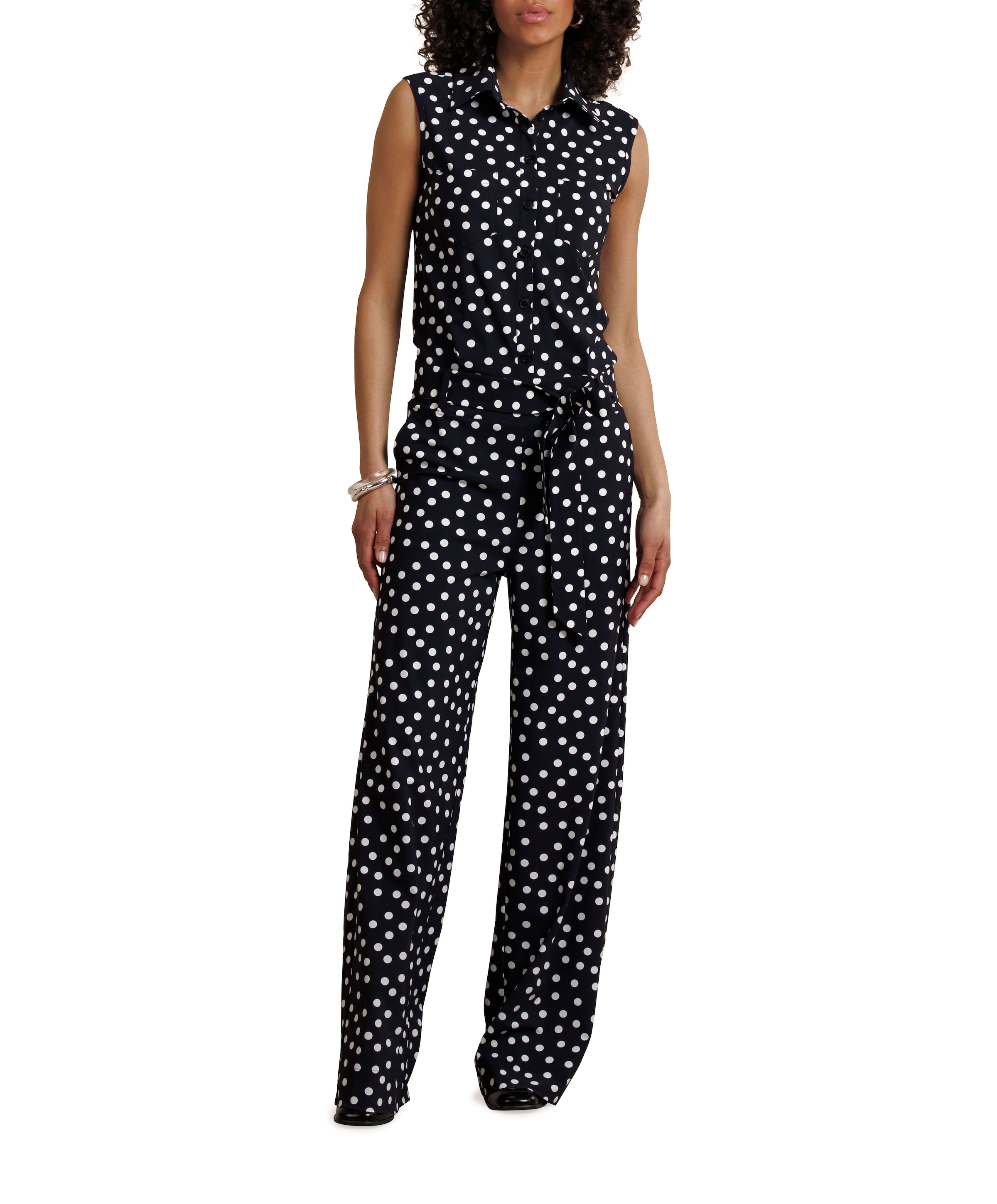 Studio Anneloes Angelie dot sls dames jumpsuit zwart