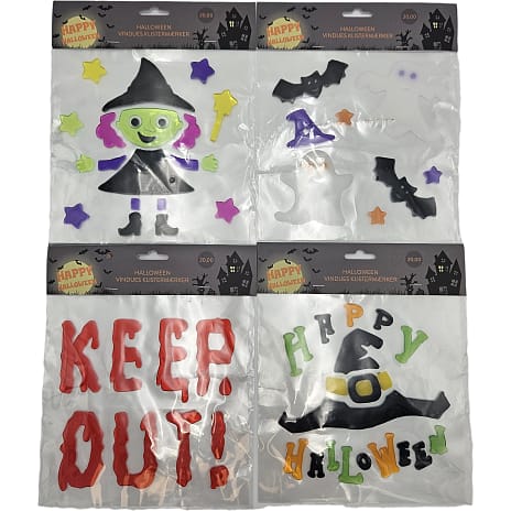 Halloween vinduesklistermærker- assorteret