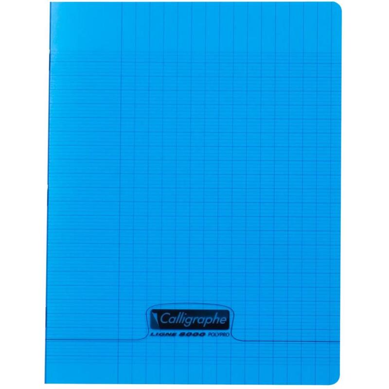 Cahier piqué 8000 POLYPRO 17x22 cm 96 pages grands carreaux 90 g - Assortis