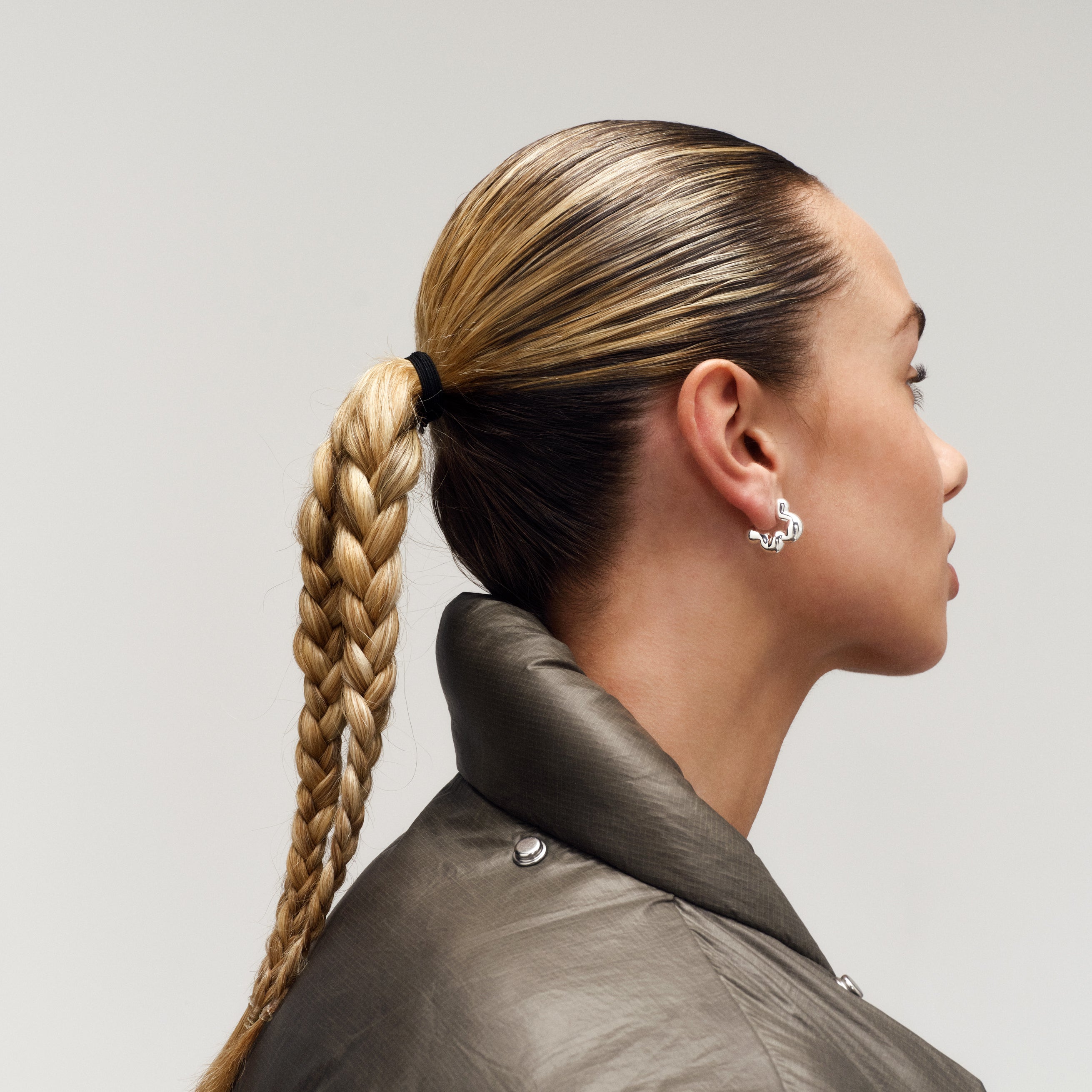 Camille Brinch  Cloudy Puffer hoops - sølv