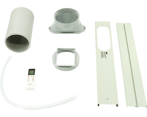 Hantech 12000 Tuya mobiele airconditioner met afzuigslang, wit/zwart, met afstandsbediening, geschikt voor ruimtes tot 35 m²/84 m³, lokale airconditioner
