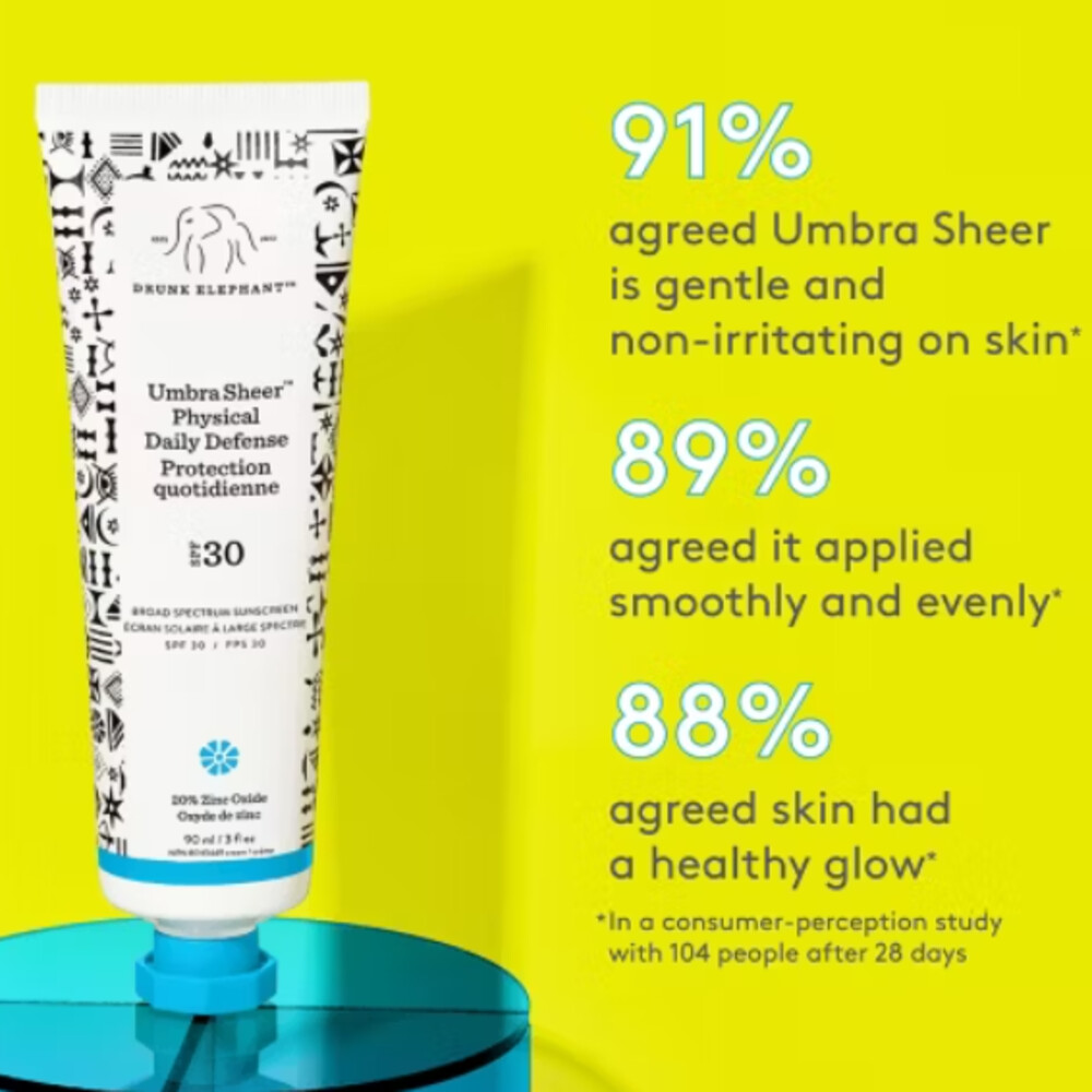 Drunk Elephant Umbra Sheer Physical Daily Defense SPF 30 Zonnebrandcreme90ml
