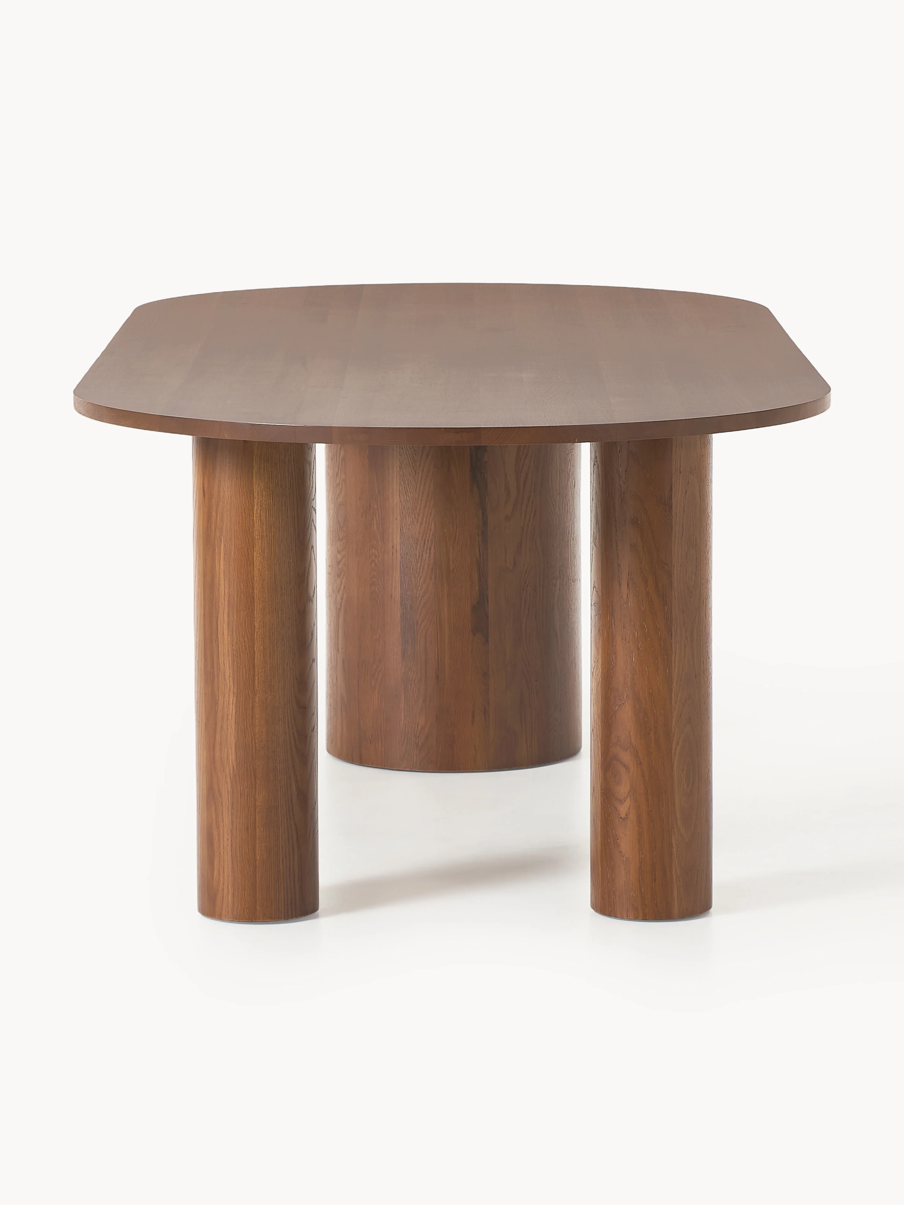 Ovale eettafel Dunia van eikenhout, in verschillende formaten
