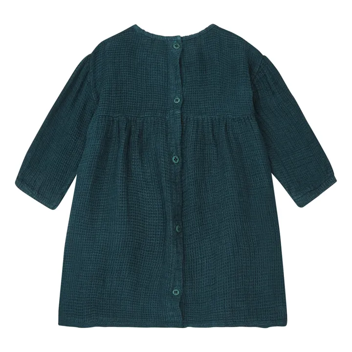 GOLD, Olalala Robe Lin Tissé Demi | Vert sapin