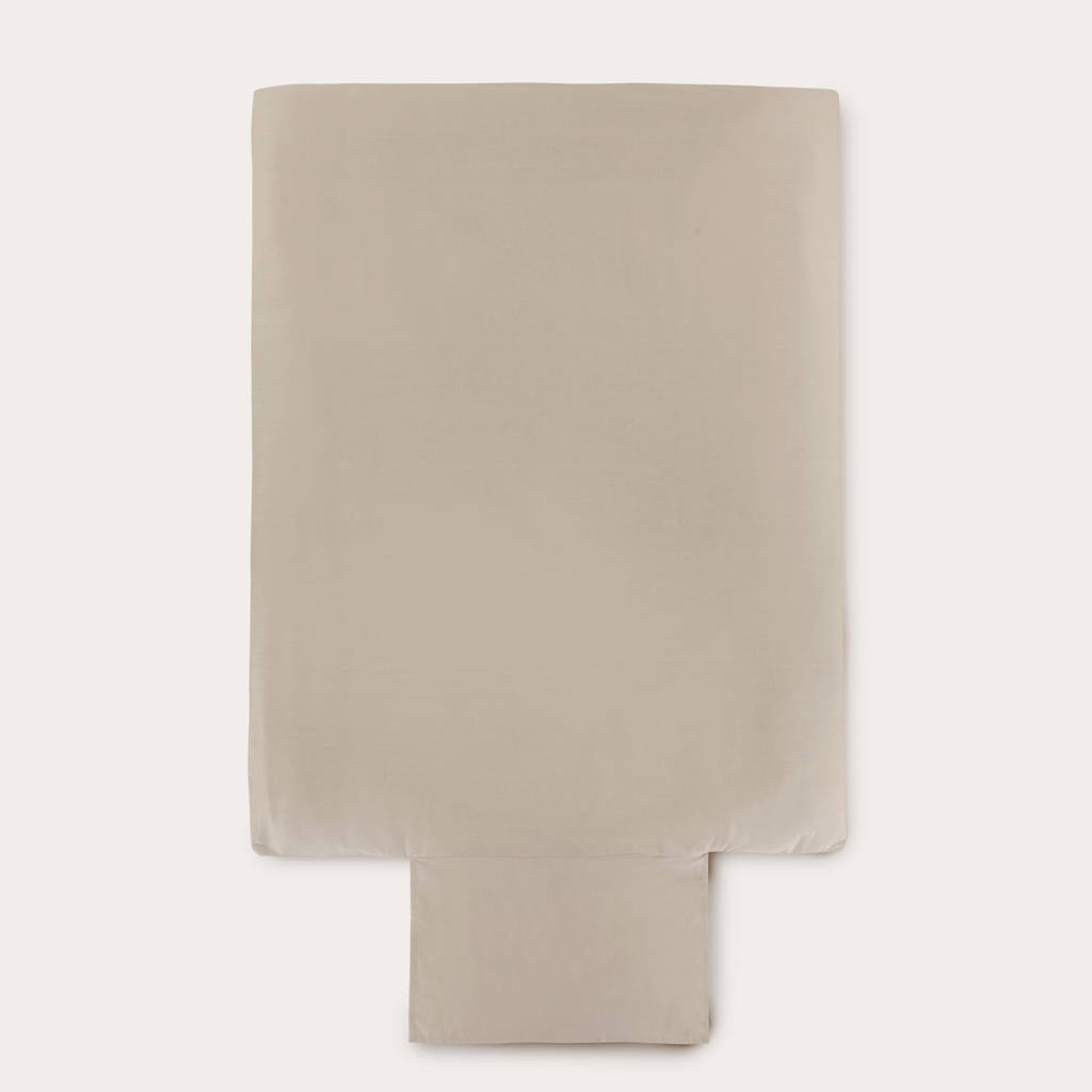 katoenen dekbedovertrek ledikant beige (100x135 cm)