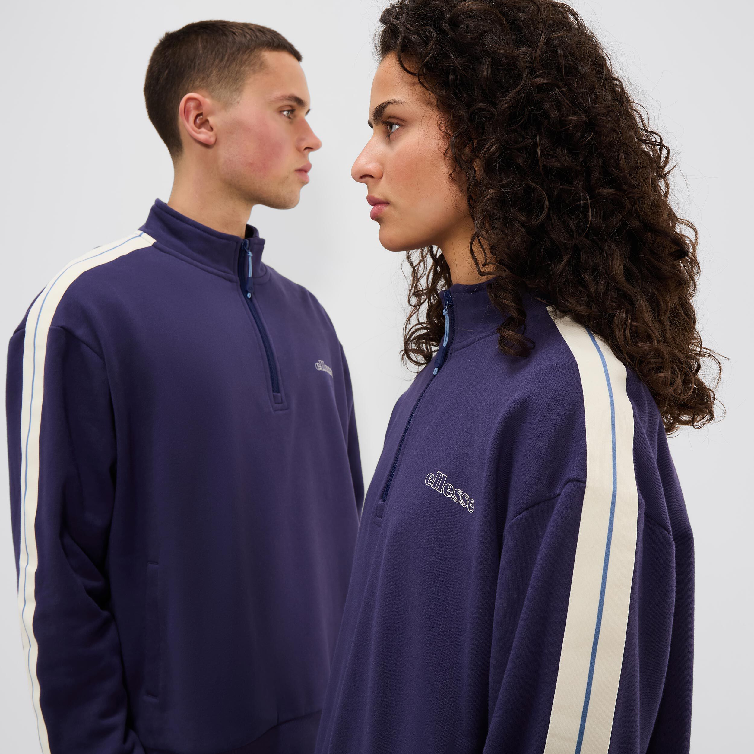 Ellesse Pilton 1/2 Zip Sweat-shirt Hommes - Bleu Foncé