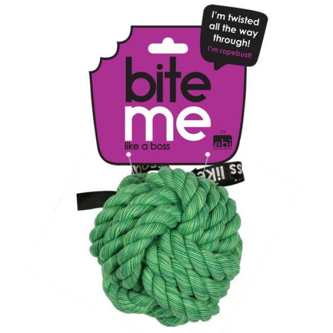Balle pour chien tréssée verte EBI