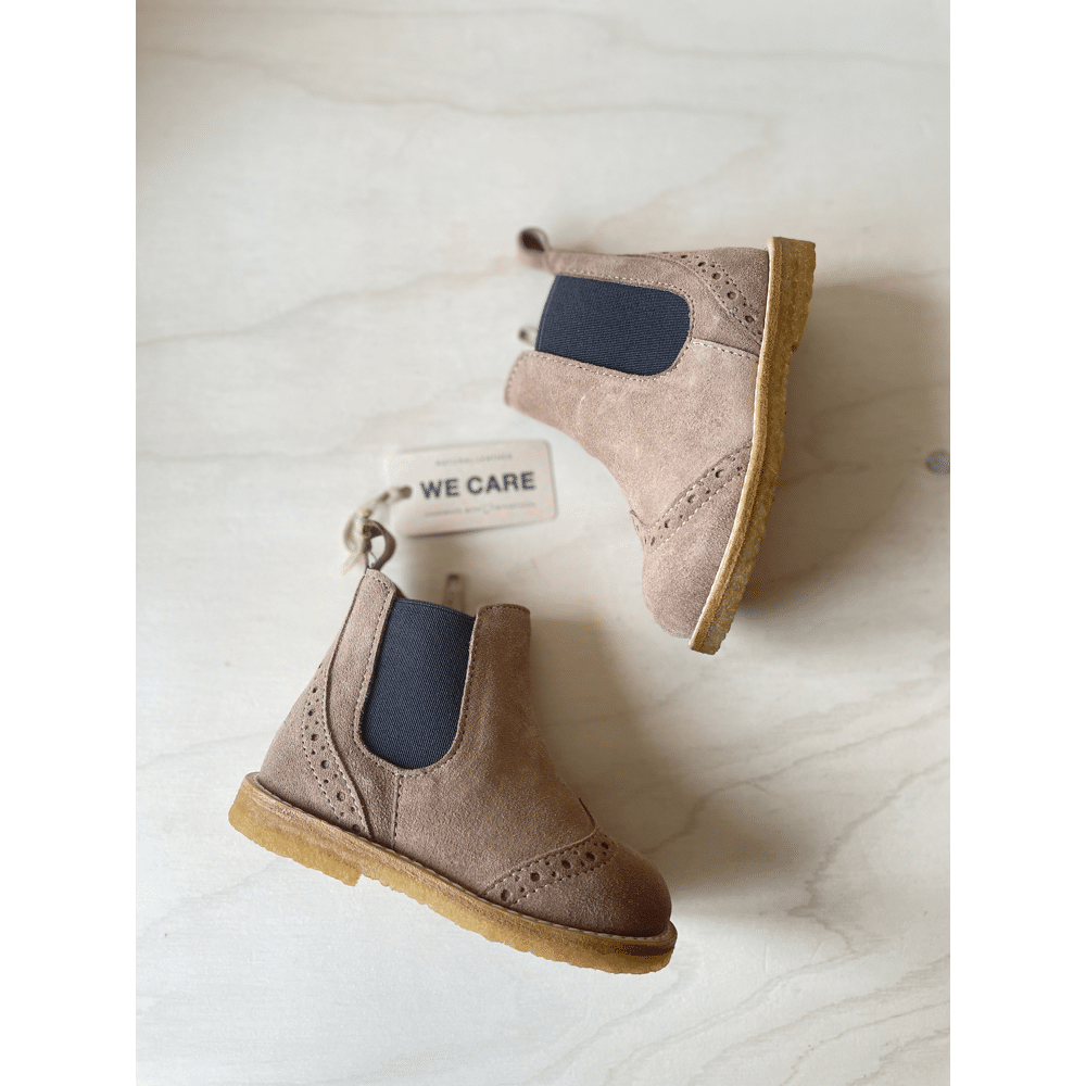 Angulus - Classic Chelsea Boot Sparkling Glitter - Mauve Grey