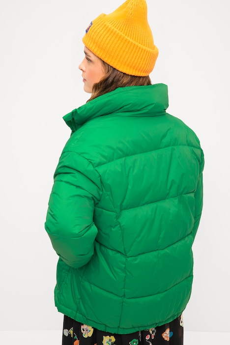 Steppjacke, Boxy Fit, Butterfly-Stepp, Stehkragen, Langarm