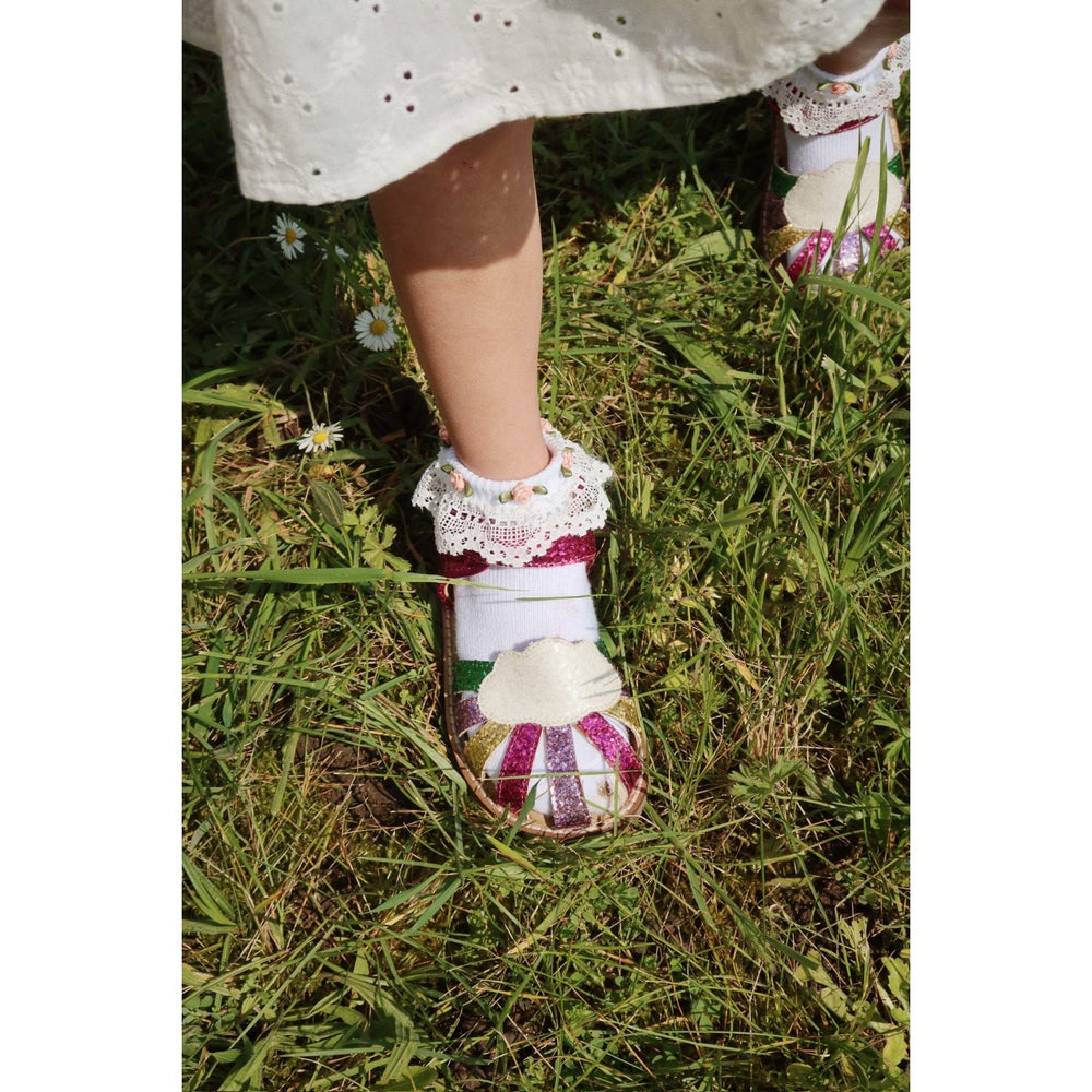 Køb Konges Sløjd Optic White 2 Pak Lace Strømper