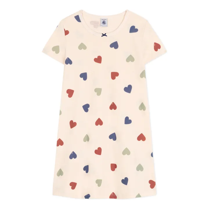 Petit Bateau Chemise de Nuit Maman Cœurs | Beige