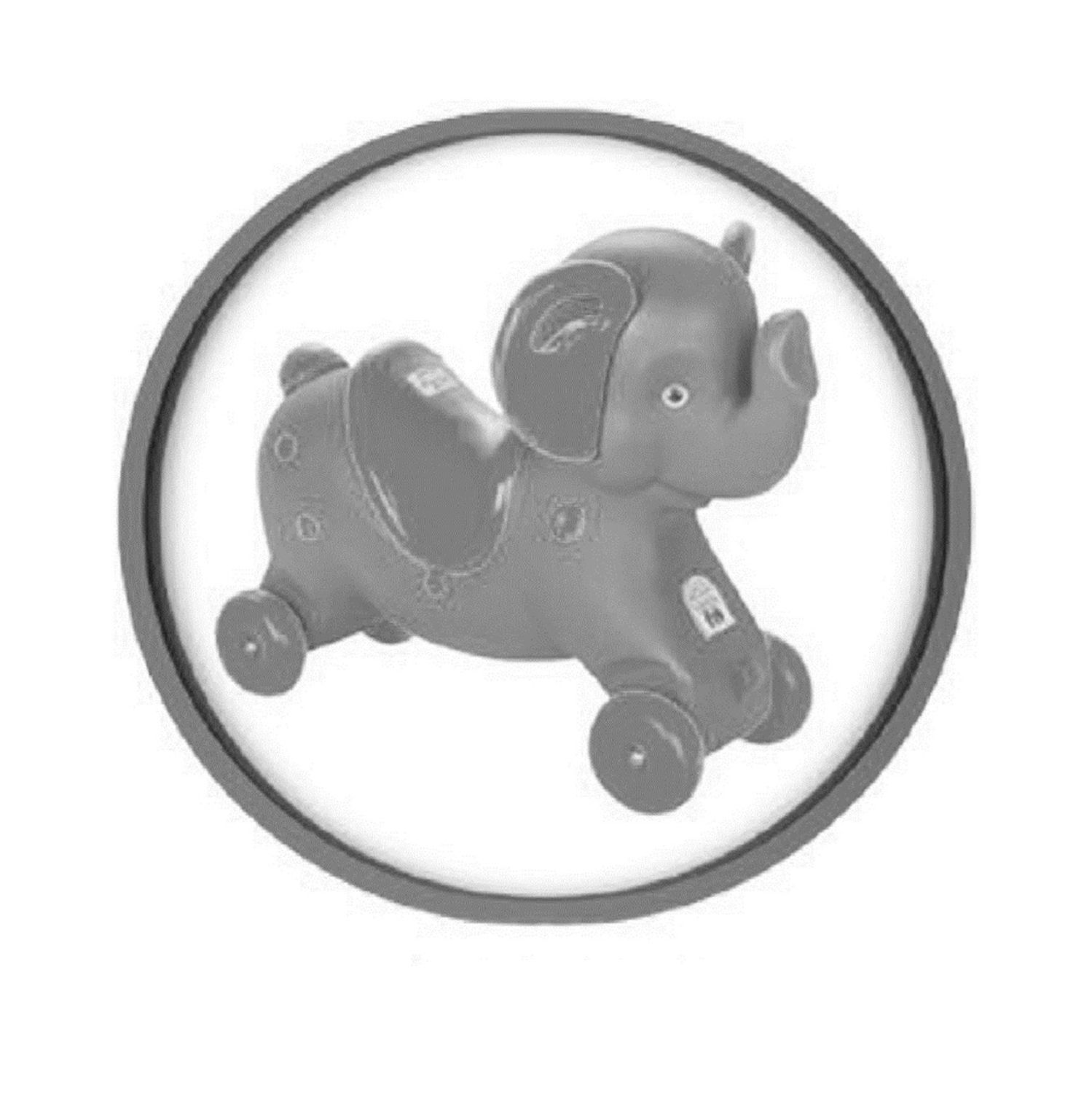 Pilsan Rocking Elefant 2 in 1, Schaukeltier, Rutscher aus Kunststoff mit Rollen