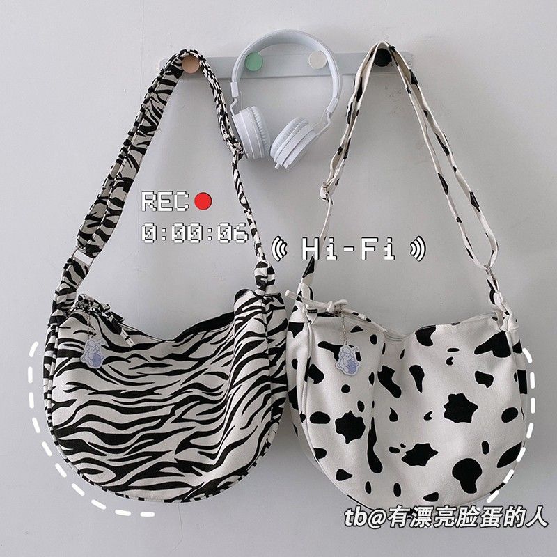 Bolso - Canvas Crossbody Tas met Print