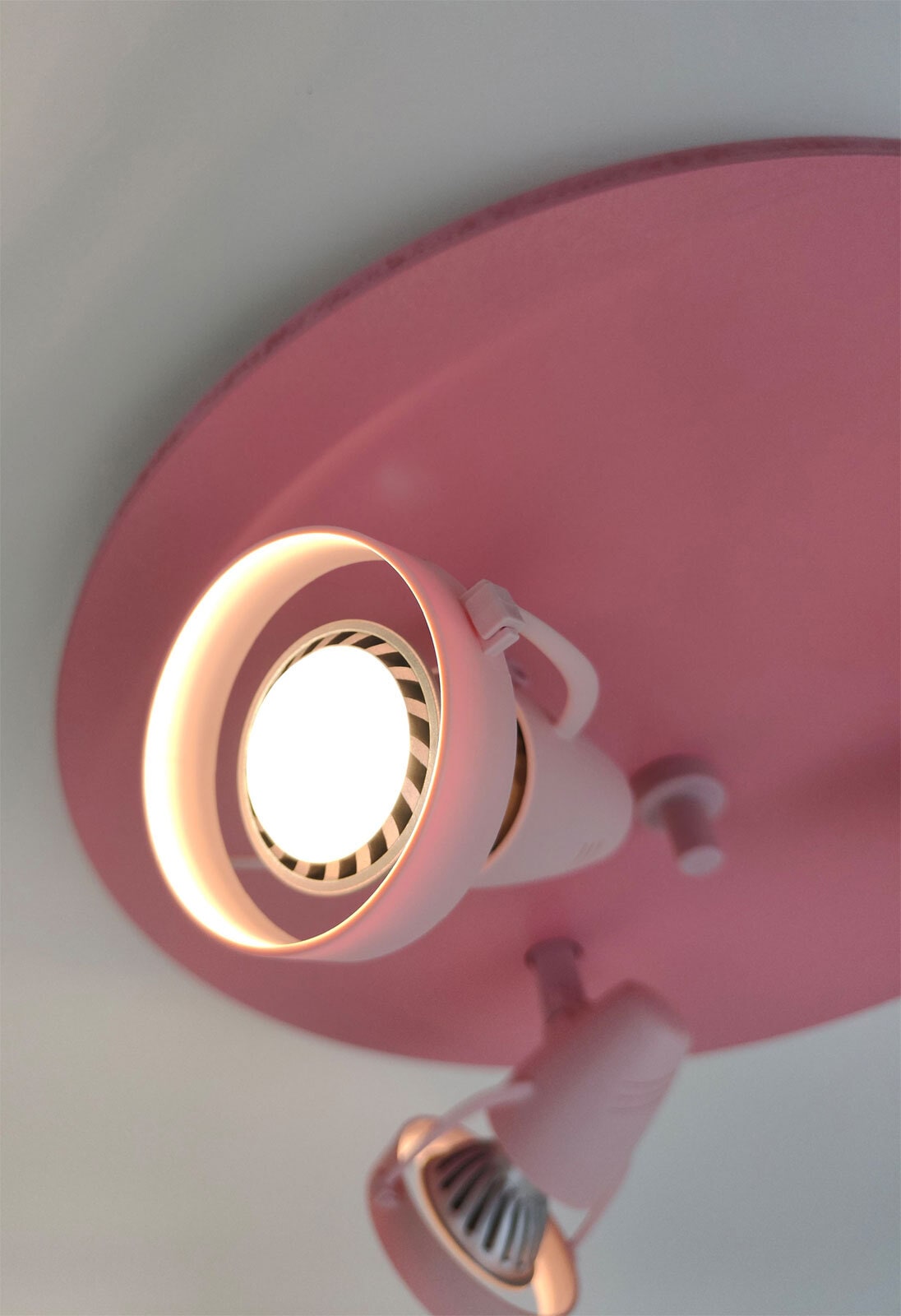 niermann Retrofit Kinderlampe Decke 3 Spots STRAHLER pastellrose
