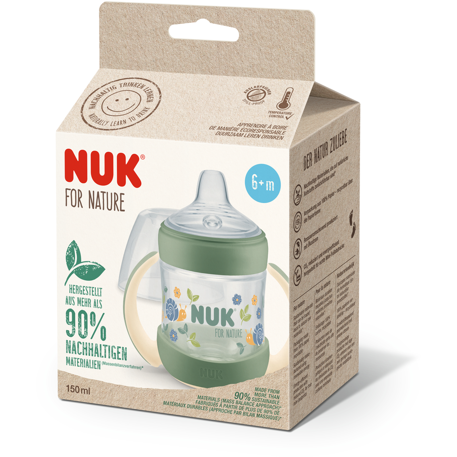 NUK Trinklernflasche NUK for Nature, 150ml, grün