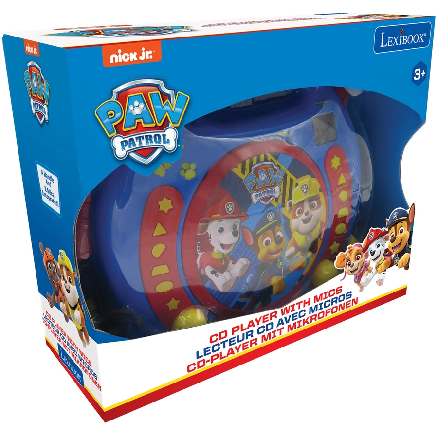 LEXIBOOK Paw Patrol Tragbarer CD-Player mit 2 Mikrofonen